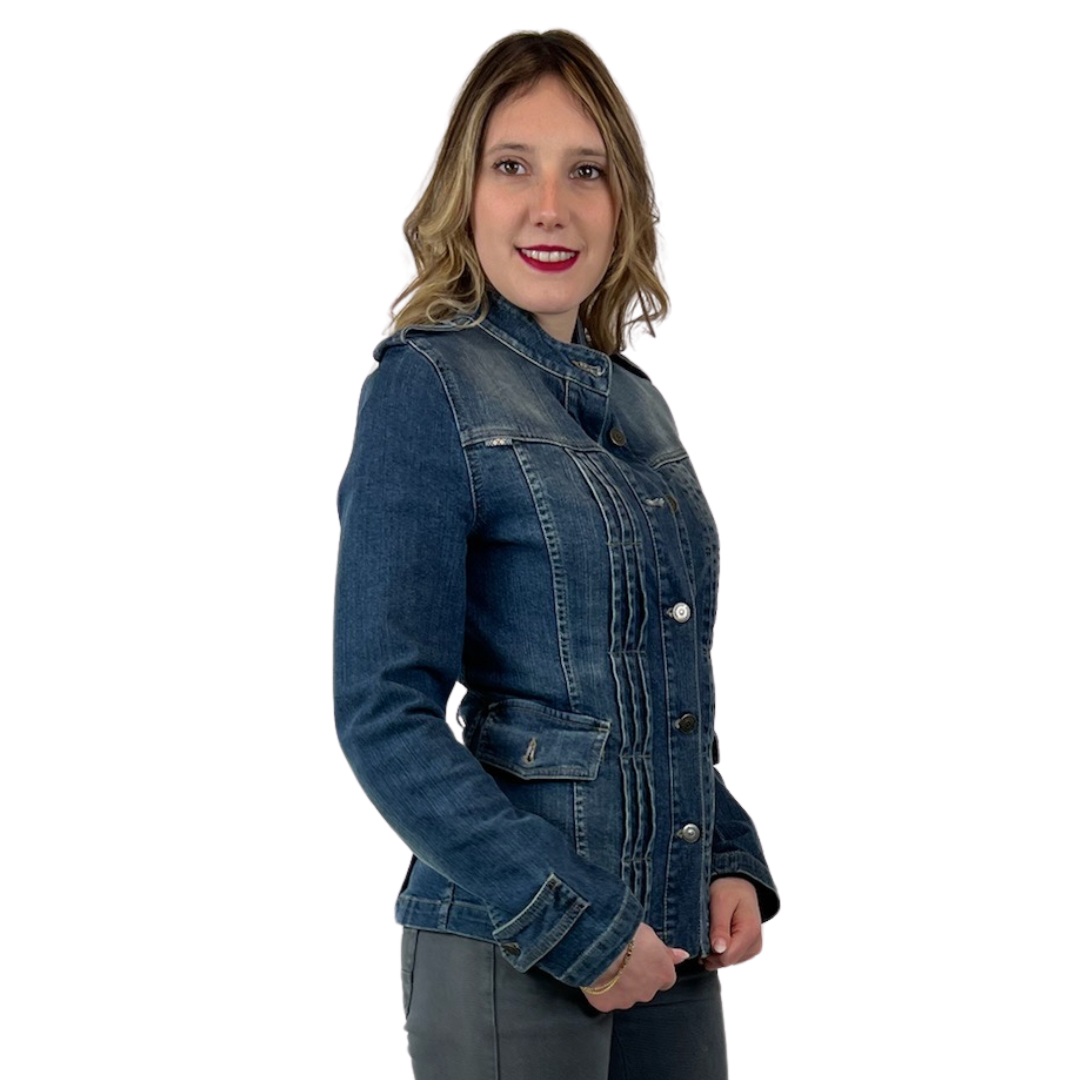 BURBERRY Giacca in jeans sciancrata