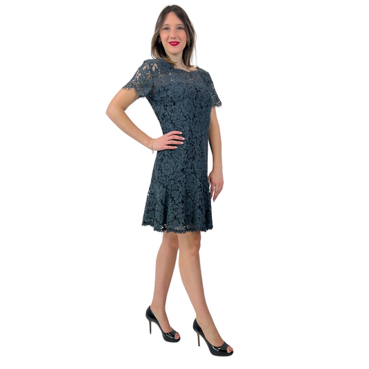 DIANE VON FURSTENBERG Abito in pizzo grigio