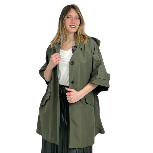 PRADA Mantella verde militare