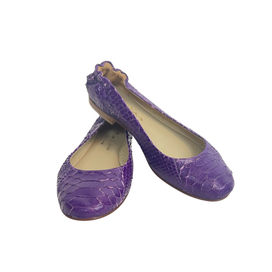 MAURO VOLPONI Ballerine in pitone viola