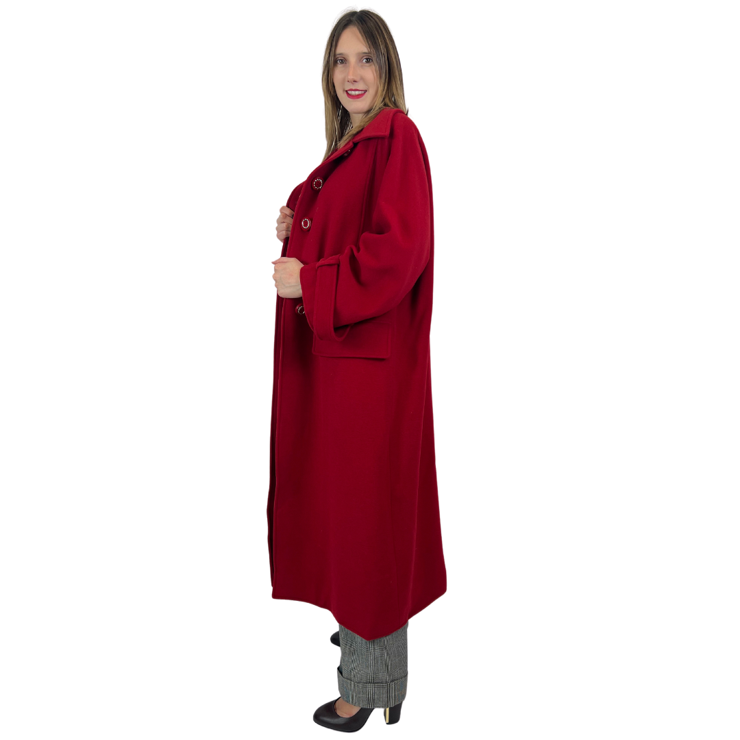 VALENTINO Cappotto lungo rosso vintage