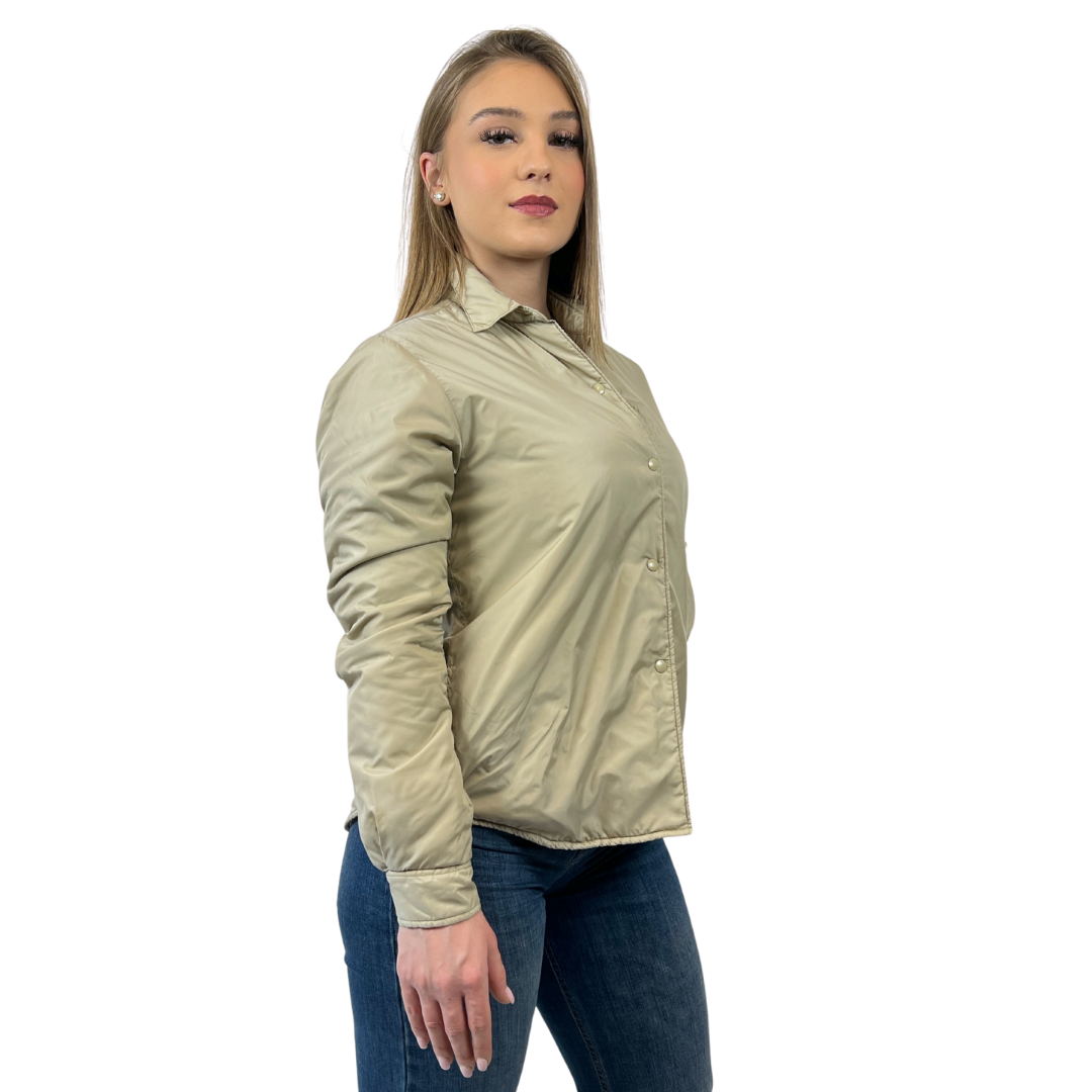 Giacca camicia piumino leggero color beige Aspesi 