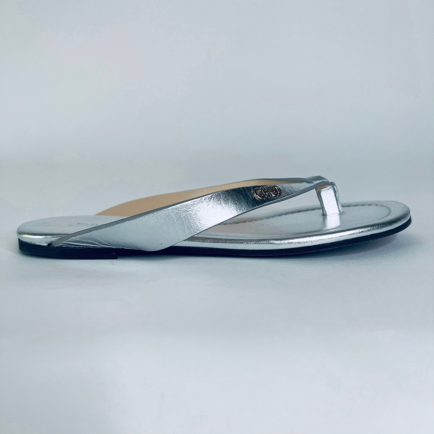 JIMMY CHOO Sandalo infradito argento