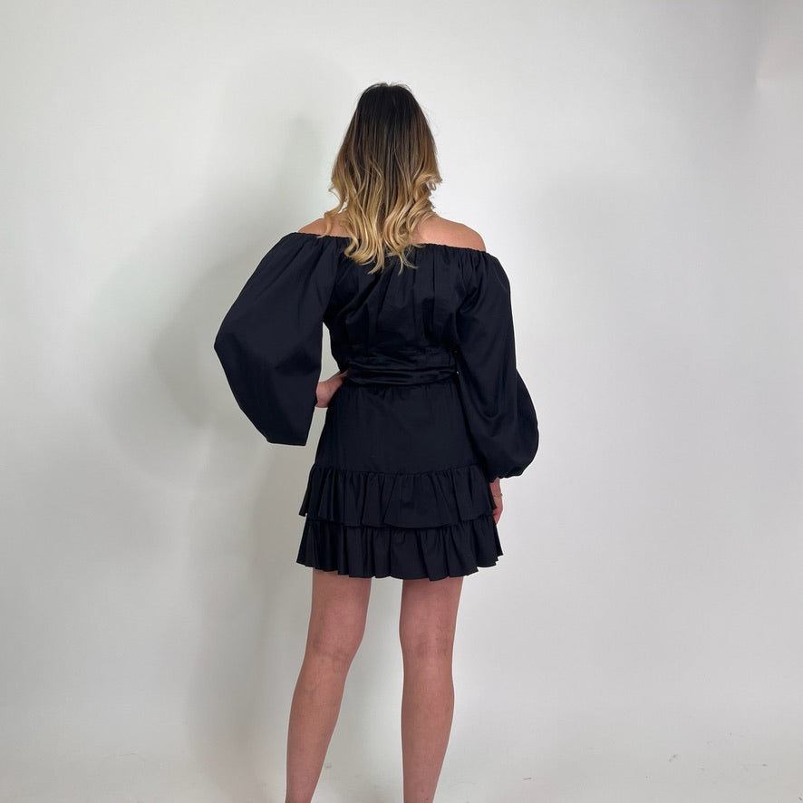 FEDERICA TOSI Completo nero casacca e gonna