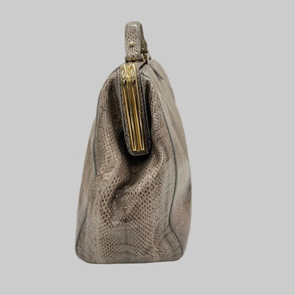 BOSS Borsa grigia sfumata in pitone 
