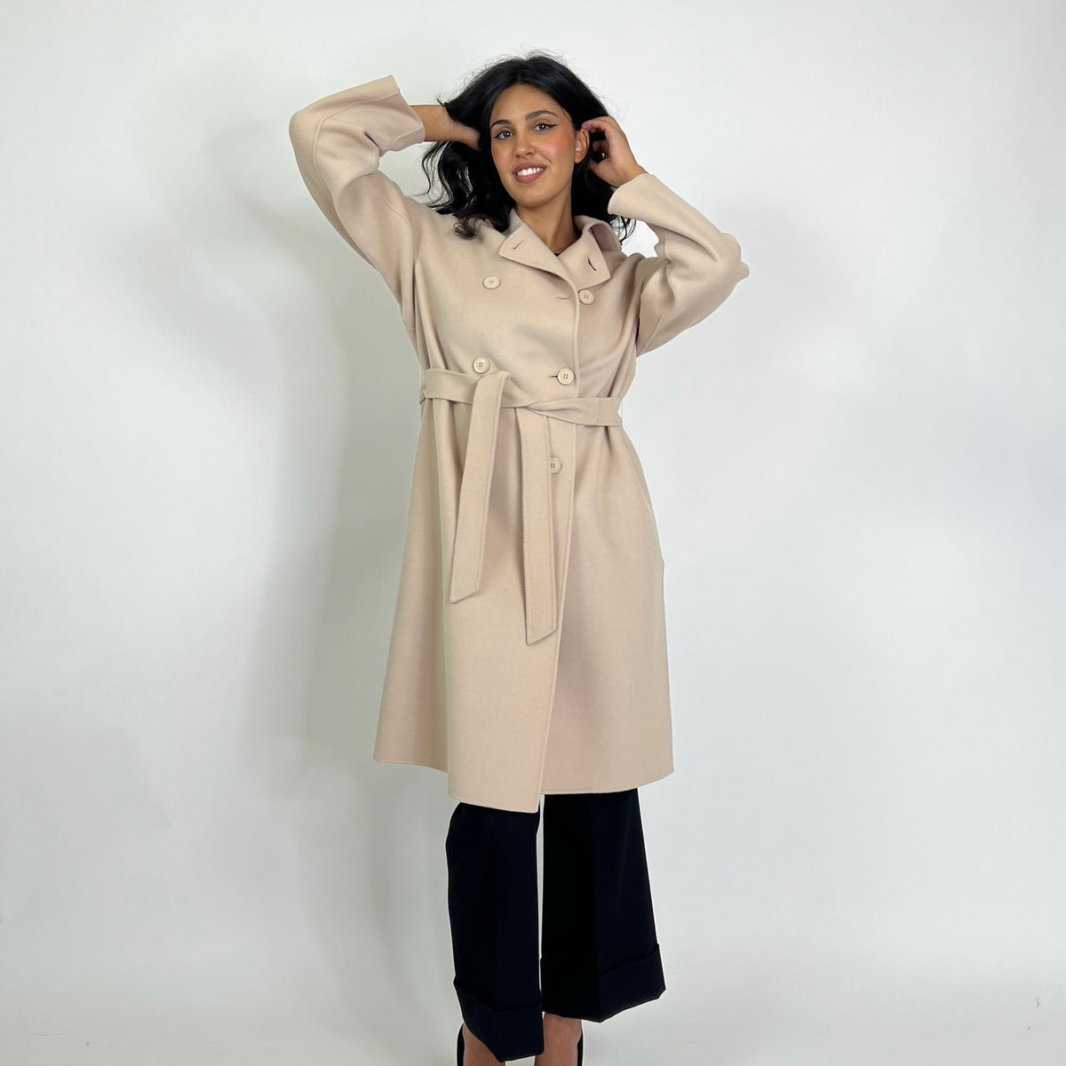 WEEKEND MAX MARA Cappotto sfoderato beige chiaro