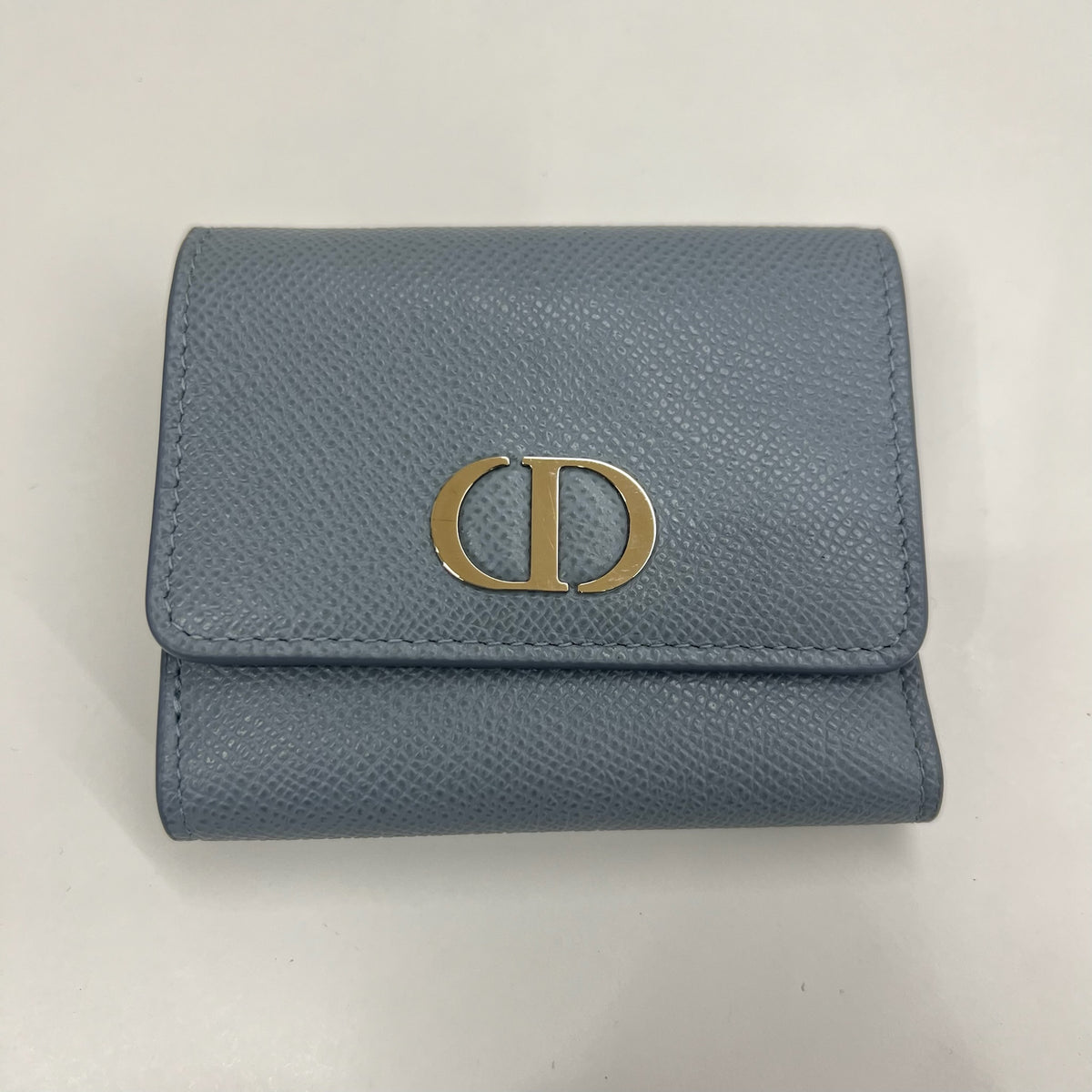 CHRISTIAN DIOR Portafoglio grigio dauphin con logo centrale