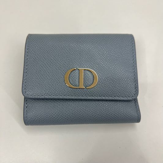 CHRISTIAN DIOR Portafoglio grigio dauphin con logo centrale