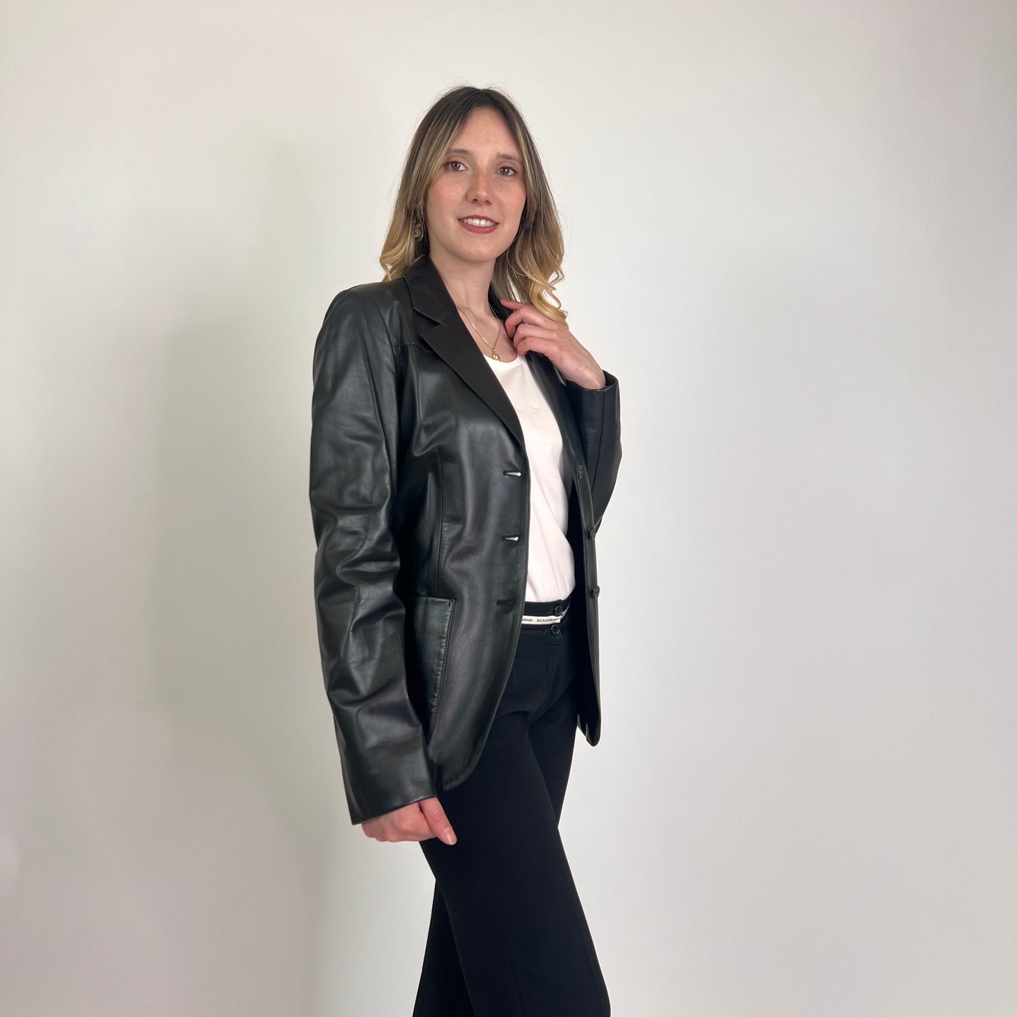 PRADA Blazer in pelle nera