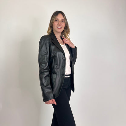 PRADA Blazer in pelle nera