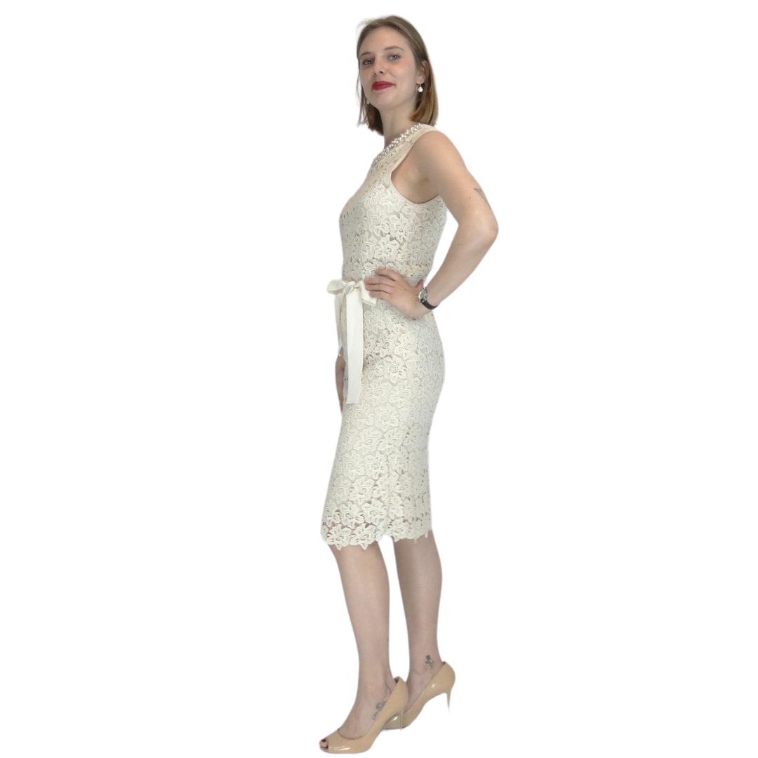BLUGIRL BLUMARINE Abito in pizzo avorio