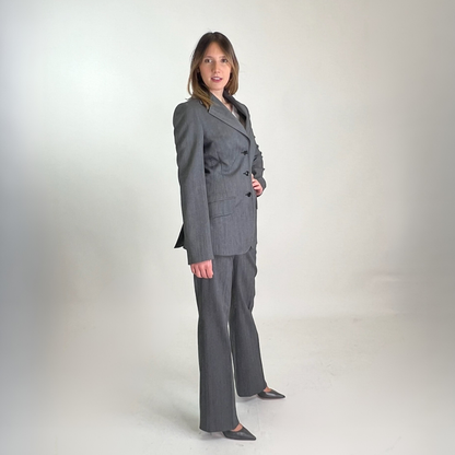 DOLCE & GABBANA Tailleur grigio sciancrato