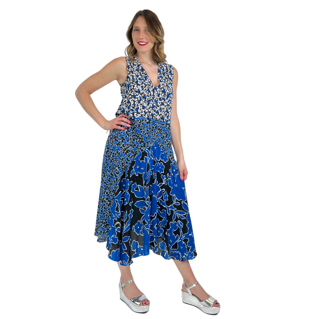 MICHAEL KORS Abito in seta bluette