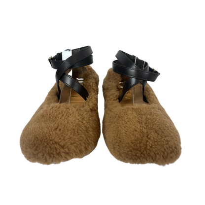 TOD'S Ballerina in montone biscotto