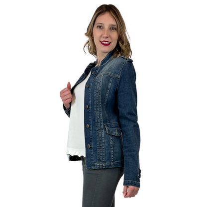 BURBERRY Giacca in jeans sciancrata