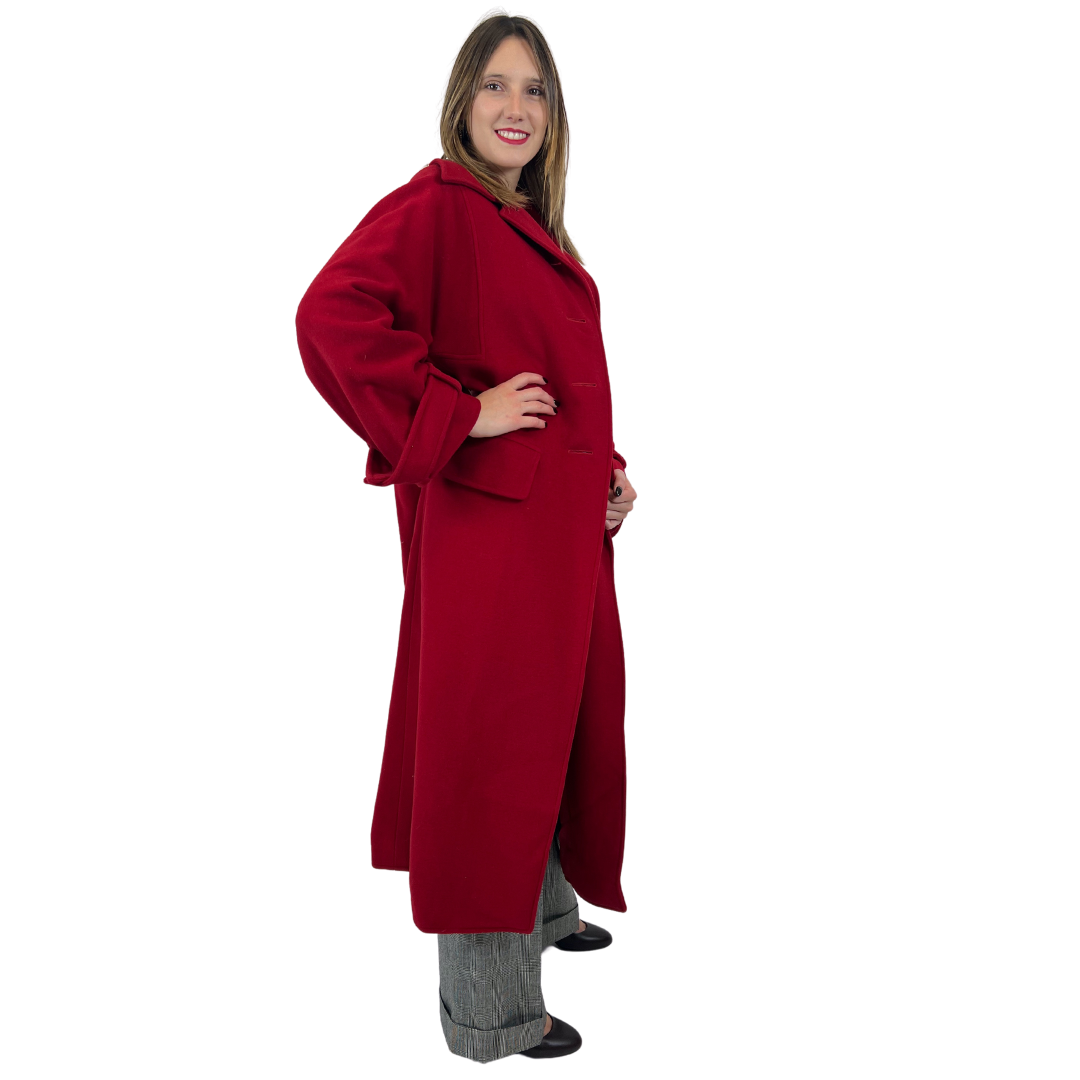 VALENTINO Cappotto lungo rosso vintage