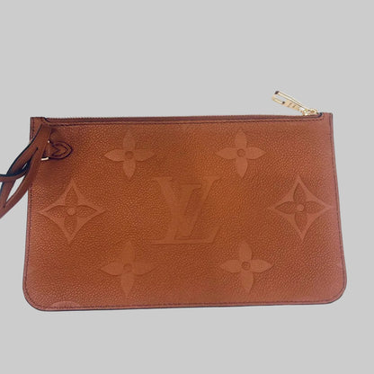LOUIS VUITTON Borsa Neverfull MM monogram empreinte cuoio