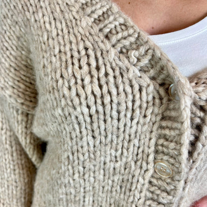 MES DEMOISELLES Maxi cardigan tortora chiaro