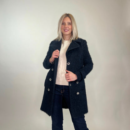 MICHAEL KORS Cappotto misto mohair blu