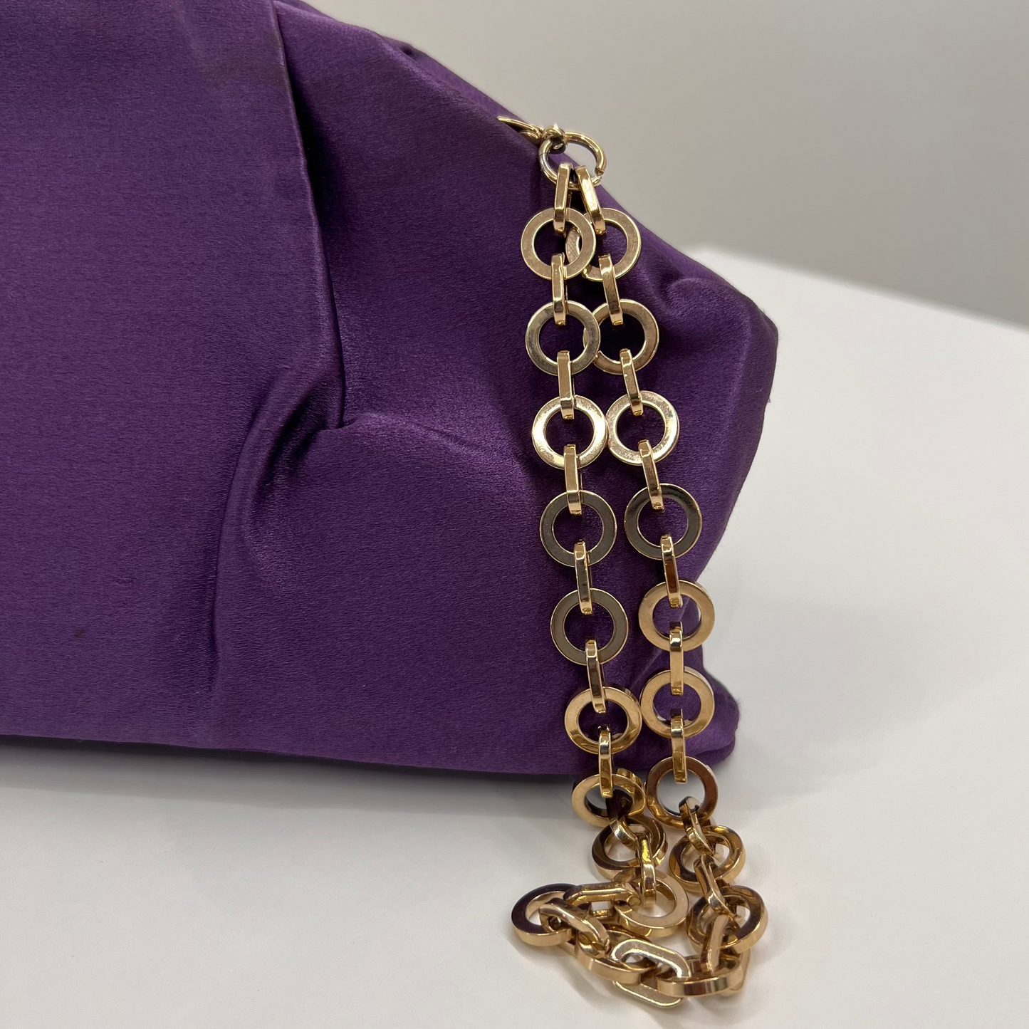 BORBONESE Pochette in seta viola
