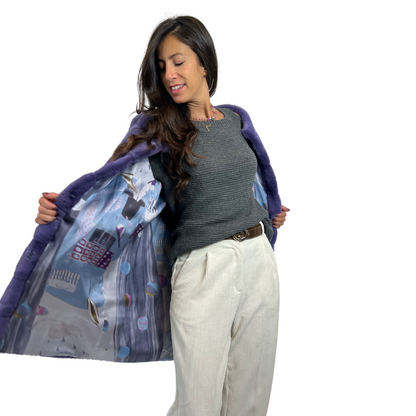 SAMUELE CIPRIANI Cappottino in visone glicine