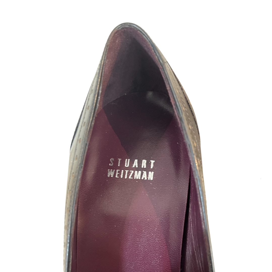 STUART WEITZMAN Scarpe stringate grigie con tacco