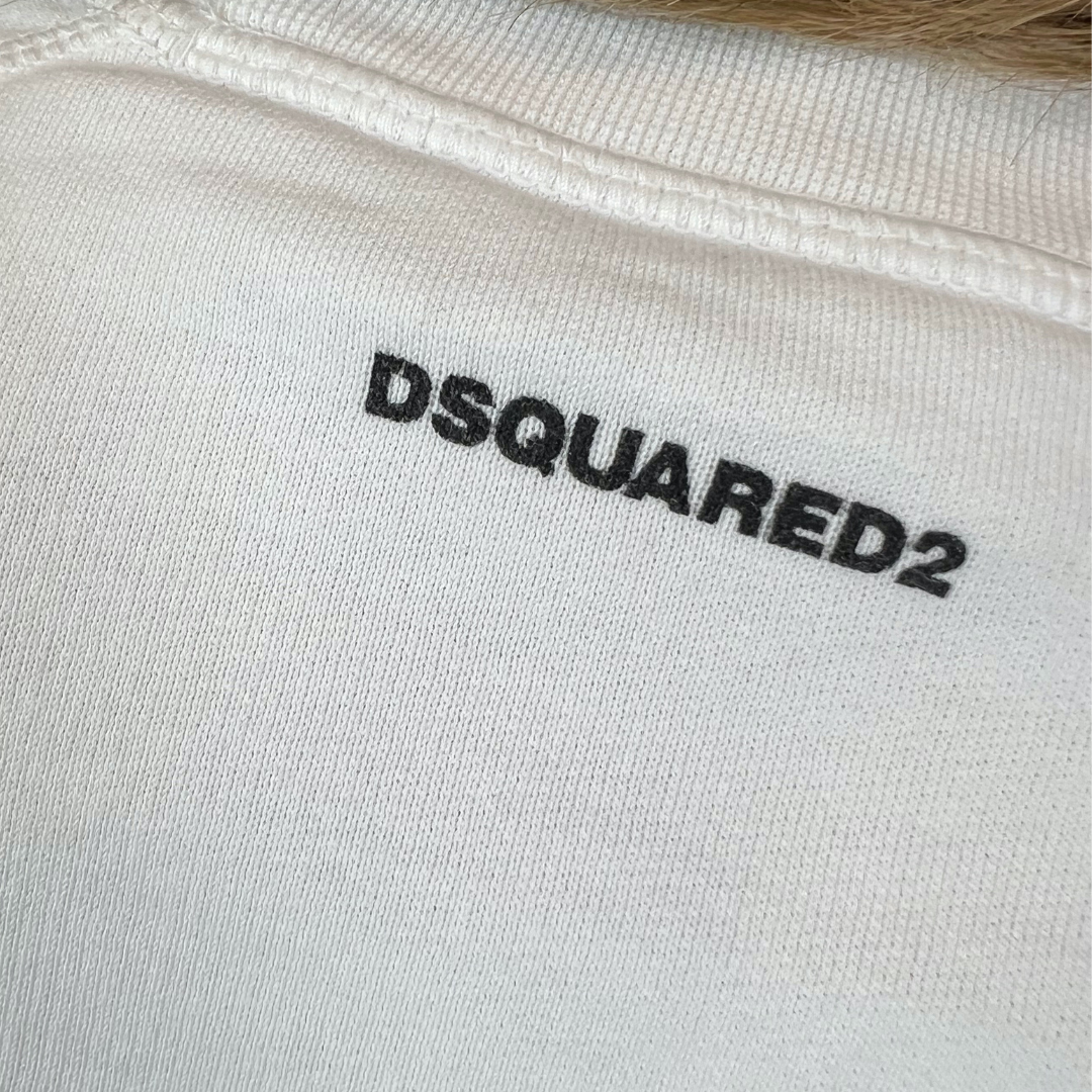 Dsquared Felpa bianca con serpente