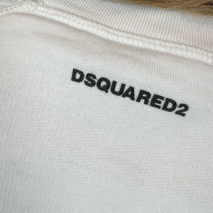 Dsquared Felpa bianca con serpente