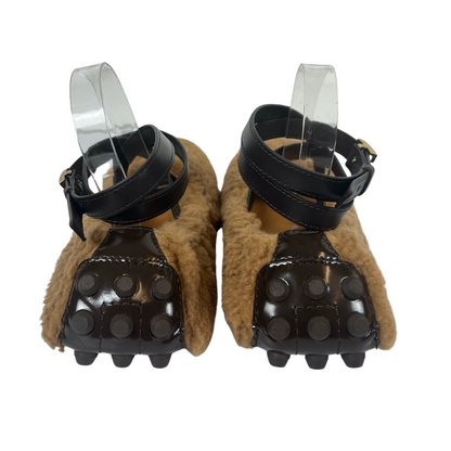 TOD'S Ballerina in montone biscotto