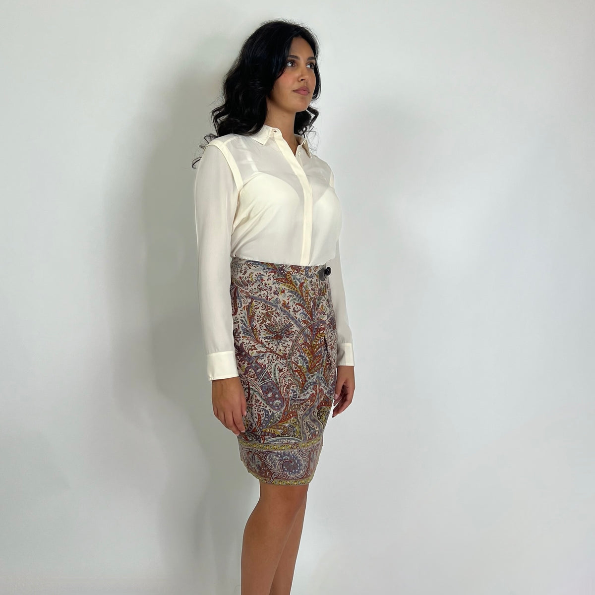 ETRO Gonna stampa paisley fondo beige