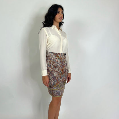 ETRO Gonna stampa paisley fondo beige