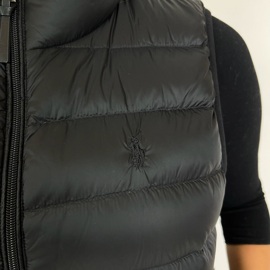 POLO R. LAUREN Gilet piumino imbottito trapuntato nero