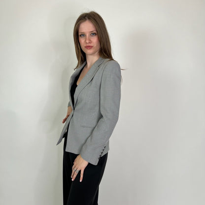 EMPORIO ARMANI Blazer rigato bianco nero