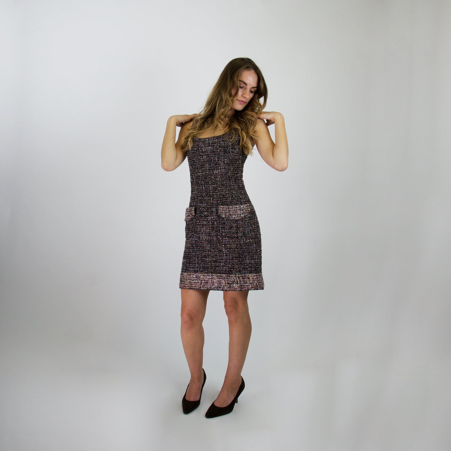 DG DOLCE & GABBANA Abito tubino effetto bouclé