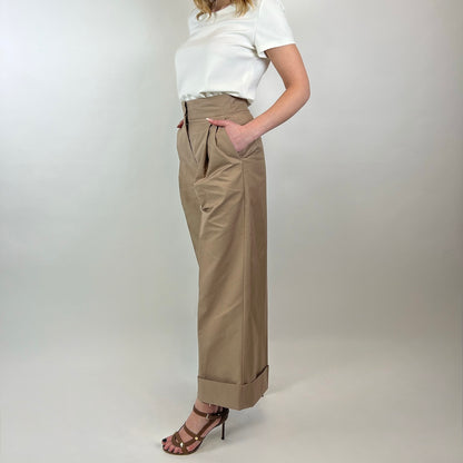 'S MAX MARA Completo safari beige giacca e pantaloni
