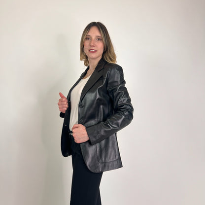 PRADA Blazer in pelle nera