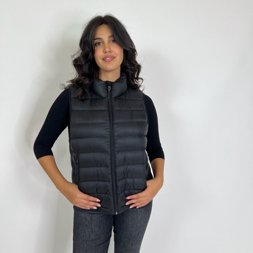 POLO R. LAUREN Gilet piumino imbottito trapuntato nero