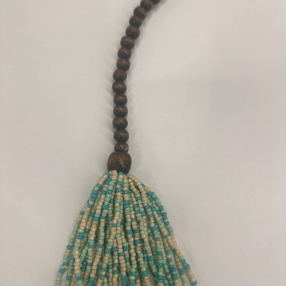 BIJOUX Collana multifili turchese e panna
