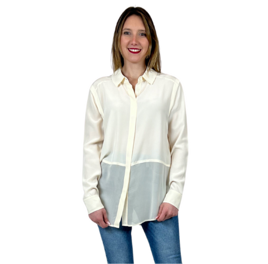 ALEXANDER WANG Camicia lunga semitrasparente