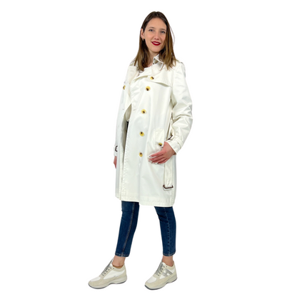 BURBERRY Trench in nylon bianco