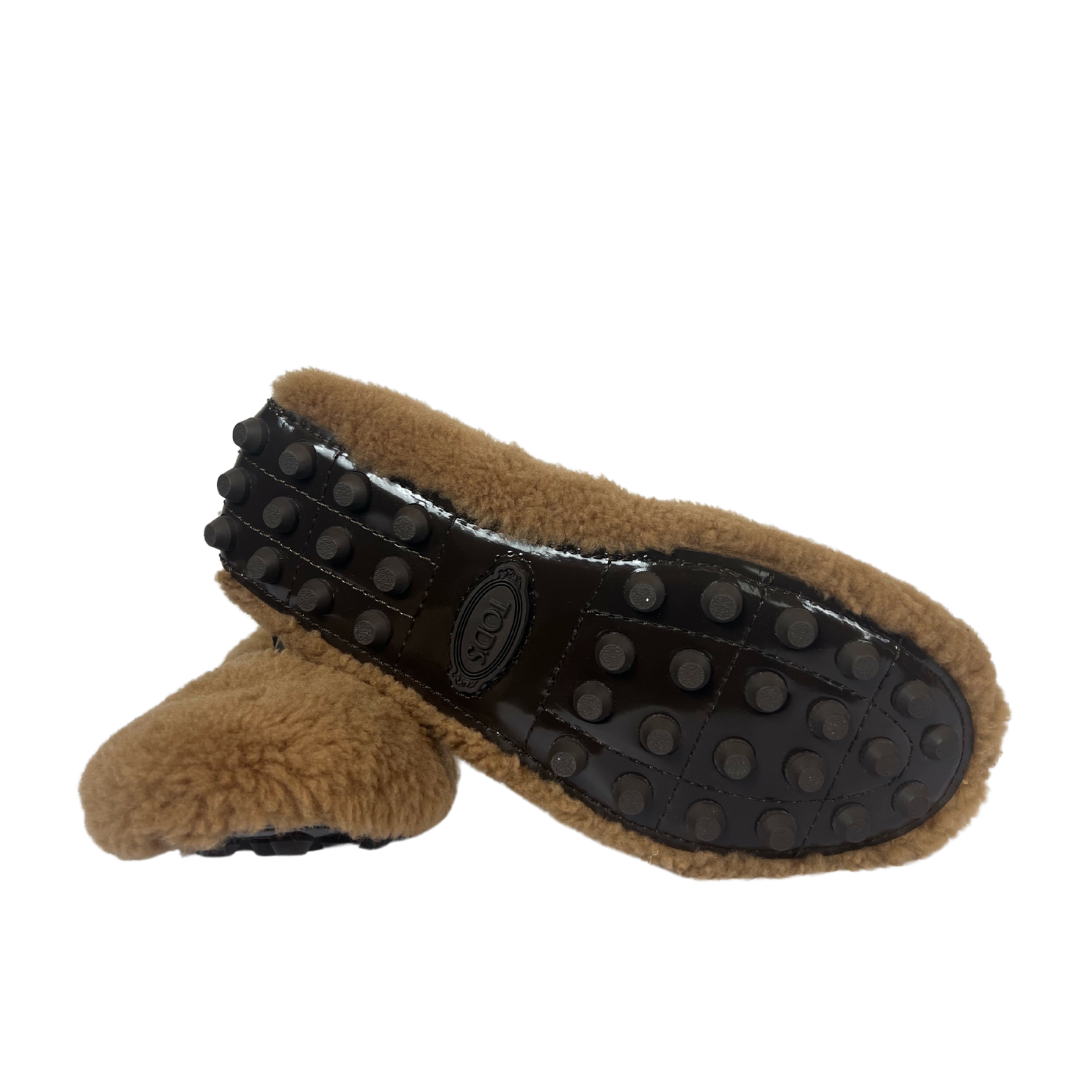 TOD'S Ballerina in montone biscotto