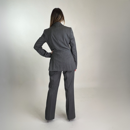 DOLCE & GABBANA Tailleur grigio sciancrato