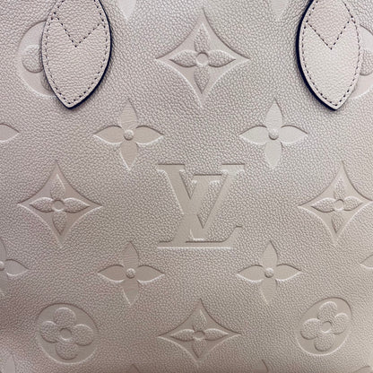 LOUIS VUITTON Borsa Neverfull MM monogram empreinte tortora