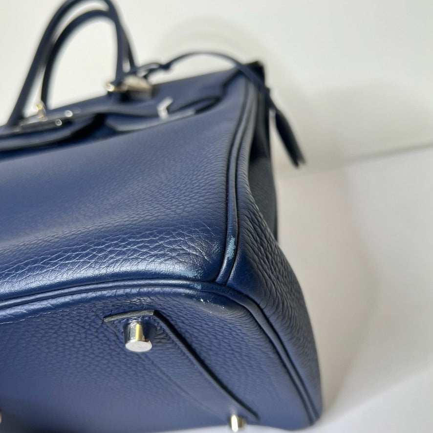 HERMES Borsa Birkin 35 bluette in pelle togo