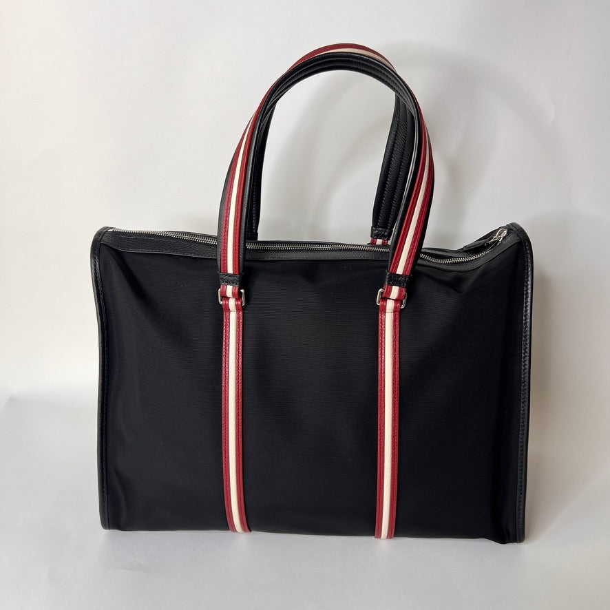 BALLY Borsone da viaggio in nylon nero