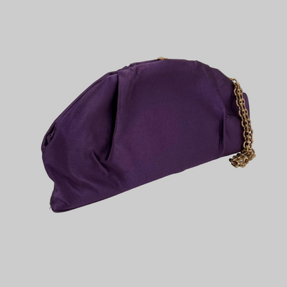 BORBONESE Pochette in seta viola