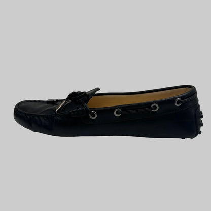 TOD'S Scarpe mocassini neri con gommini
