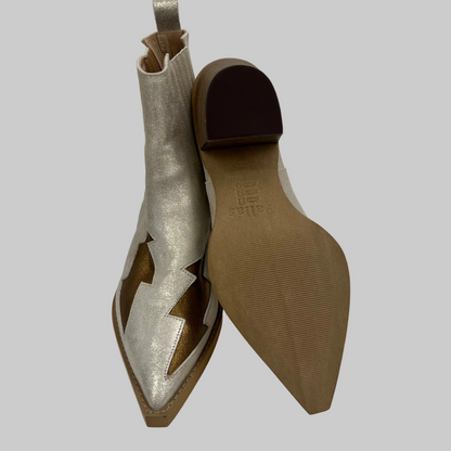 PALLAS Stivali camperos oro con fulmini bronzo