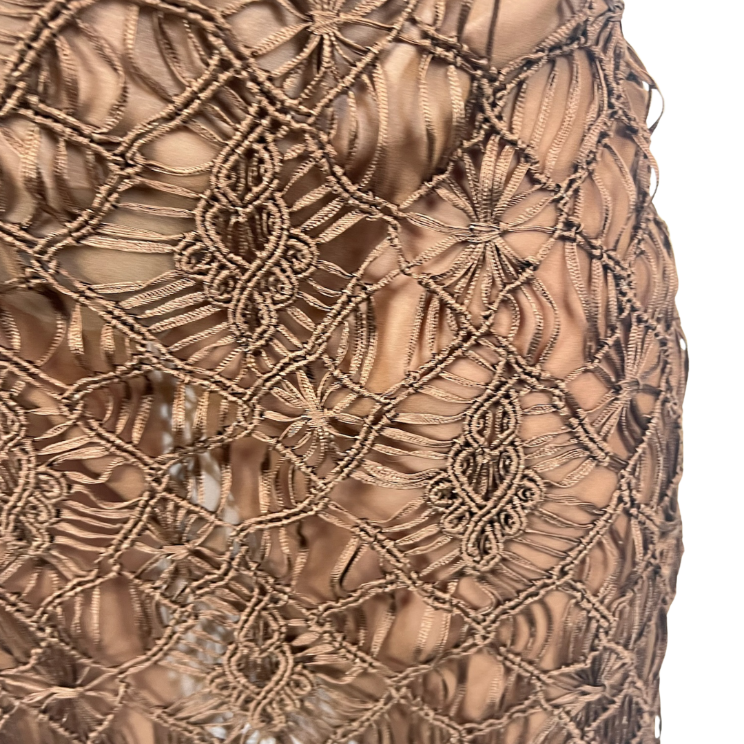 ALBERTA FERRETTI Gonna traforata marrone 