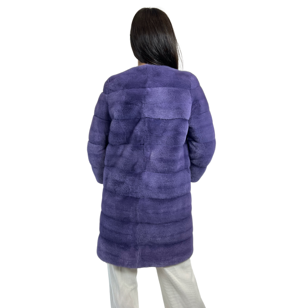 SAMUELE CIPRIANI Cappottino in visone glicine